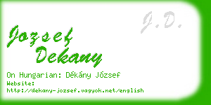 jozsef dekany business card